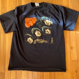 Basic black tshirt The Beatles Rubber Soul Large